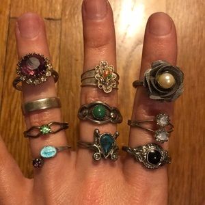 Bulk rings 10 rings boho chic